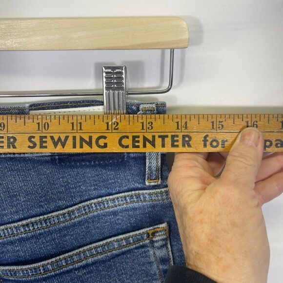 Re/Done Medium Wash Blue High Waisted Straight Leg Jeans Size 25 - Picture 7 of 11